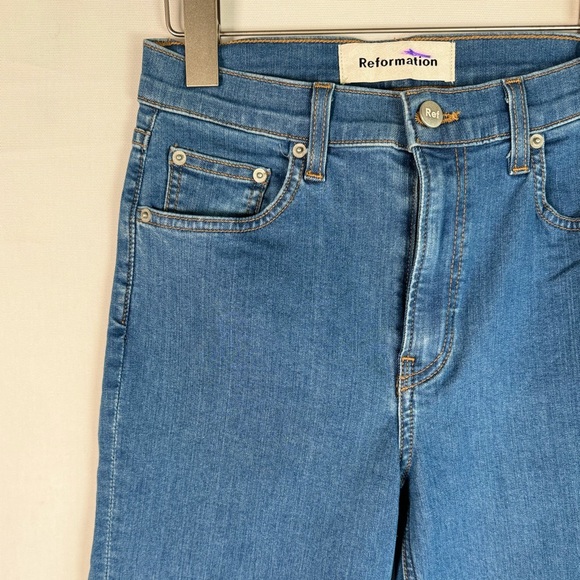 REFORMATION Mid-Rise Skinny Leg Jeans Size 27 Run Small. - Picture 2 of 10